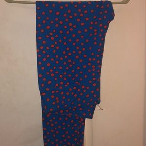 Lularoe TC Blue & Orange Leggings.